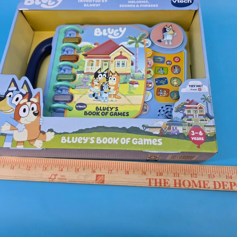 VTech Bluey's Book of Games Interactive Electronic Learning Toy 14 Pages 3-6 YRS